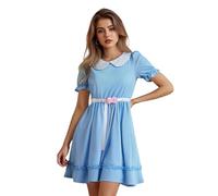 Alaurbeauty Disfraz de gemelos de Grady para mujer, vestido azul de The Shining Twins, Halloween (Sky Blue, S)