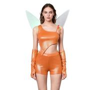 Alaurbeauty Disfraz de Winx Club para Mujer - Flora, Stella, Musa, Layla, Aisha - Para Película, Serie, Fiestas, Carnaval, Halloween (Naranja)