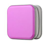 alavisxf xx Estuche de CD, 48 Capacidad de plástico duro Cremallera de viaje Estuche de billetera de almacenamiento de CD (48 Capacidad, Púrpura48)
