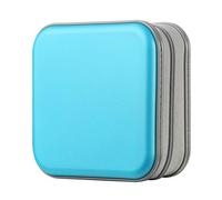 alavisxf xx Estuche de CD, 48 Capacidad de plástico duro Cremallera de viaje Estuche de billetera de almacenamiento de CD (48 Capacidad, Cielo azul48)