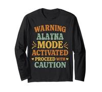 Alayna Personalized Women's Gift Custom Alayna Manga Larga