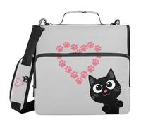 ALAZA Carpeta de 3 anillas, anillos en D de 1.5 pulgadas, organiza fácilmente 1 pulgada, se adapta a papel de tamaño carta, organizador grande de 3 agujeros con cremallera para suministros escolares y