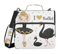 ALAZA Carpeta de 3 anillas, anillos en D de 1.5 pulgadas, organiza fácilmente 1 pulgada, se adapta a papel de tamaño carta, organizador grande de 3 agujeros con cremallera para suministros escolares y