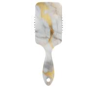 ALAZA Cepillo de pelo de paleta para mujeres y niños, diseño de mármol dorado, cepillo para desenredar, cojín de aire, peine para cabello largo y grueso, rizado y ondulado