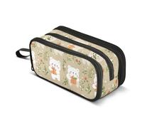 ALAZA Estuche grande con diseño de oso kawaii con diseño de oso kawaii, bolsa grande para bolígrafos, bolsa de papelería para niñas, niños, adultos, escuela, oficina