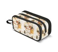 ALAZA Estuche grande para lápices, bolsa de lápices de gran capacidad, 3 compartimentos, colmena de abeja, suministros de oficina, papelería, bolsa de maquillaje, organizador de almacenamiento para