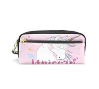 ALAZA Estuche para lápices, bonito bolso de maquillaje rosa de unicornio de gran capacidad, impermeable, con cremallera, múltiples compartimentos para estudiantes, mujeres y niñas, Unicorn R1032,