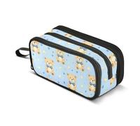 ALAZA Kawaii - Estuche grande con diseño de estrellas y oso para niñas, niños, adultos, escuela, oficina