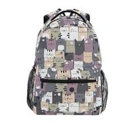 ALAZA Mochila infantil, mochila escolar con animales y gatos, gran capacidad, para estudiantes, mochila para niños, niñas, adultos y adolescentes, Cat 244a, M, Cat 244A