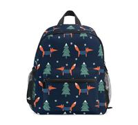 ALAZA Mochila preescolar para niños y niñas, mochila de guardería con libélula para niños, mini mochila pequeña con correa para el pecho y etiqueta para el nombre, Fox 111, S, Fox 111