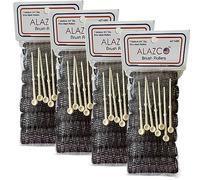 ALAZCO Rodillos de pelo de estilo vintage de 28 piezas con cerdas de 2.5 x 3/4 pulgadas, con pasadores de bloqueo flexibles