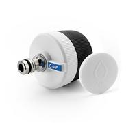Alb Filter Tapa de depósito de agua de entrada con filtro integrado y 2 adaptadores, adaptador universal para autocaravana/caravana | compatible con Gardena
