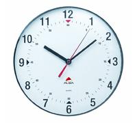 Alba Horclas, Reloj de Cuarzo Clásico de Pared, Plástico, Negro y Blanco, 25 cm