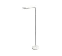 ALBA - Lámpara de pie LED integrada, color blanco reversible, metal y ABS, altura 185 cm, cabeza 44 x 20 cm, base D31 cm