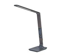 ALBA LEDVIVA N Aluminio + ABS Lámpara de escritorio LED con puerto USB Integrado + Multifuncional, Gris Antracita