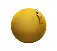 Alba Mhball J Pelota de Asiento ergonómica, PVC, Tejido de poliéster, policloruro de Vinilo, Amarillo azafrán, Medium