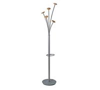 ALBA Perchero de 5 plazas 175 cm gris/madera clara Festival M