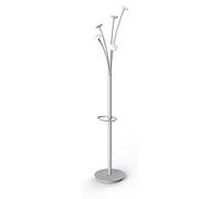Alba - Perchero para abrigo, color blanco, base Ø 35 cm H 188 cm, tubo Ø 38 mm