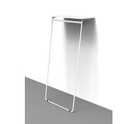 ALBA PMART - Perchero de Acero y Madera, Color Blanco, Mediano