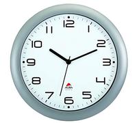Alba Reloj de Cuarzo Clásico de Pared, Plástico, Gris, 30.5x30.5x5 cm