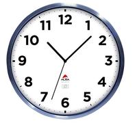 Alba Reloj de Cuarzo de Pared con Radio, Acero Inoxidable, Gris y Plata, 37x37x5.8 cm