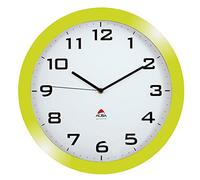 Alba Reloj de Cuarzo de Pared, Cristal, Verde, 38x5.5x38 cm