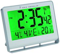 Alba Reloj de Cuarzo de Pared LCD Fecha, Hora, Temperatura, Alarma, Gris, 20x3x15 cm