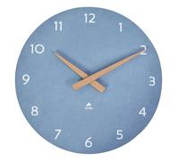 ALBA - Reloj de Pared (Madera, Cuarzo, silencioso, Precioso, Aspecto Moderno y Puro), Color Azul