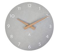 ALBA - Reloj de Pared (Madera, Cuarzo, silencioso, Precioso, Aspecto Moderno y Puro), Color Gris