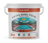 ALBACOR Pintura para Borde de Piscina - Renovador Antideslizante de Coronación y Piedra, Resistente al Desgaste (Blanco, 5 KIlos)