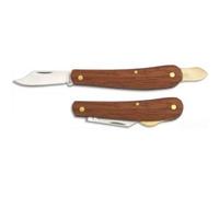 ALBAINOX - 01237. Navaja de injertar Albainox. Mango de madera. Acero Inoxidable. Hoja: 5.4 cm. Incluye púa. Herramienta para Caza, Pesca, Camping, Outdoor, Supervivencia y Bushcraft