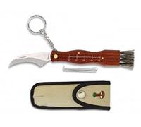 ALBAINOX - 10505. Navaja Setera. Acero. Mango de madera. Hoja 7,4 cm. Funda de nylon. Incluye cepillo y pinza Herramienta para Caza, Pesca, Camping, Outdoor, Supervivencia y Bushcraft