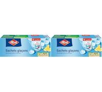 ALBAL Bolsas de hielo, 70% de recursos reciclados, cierre automático, fácil llenado y desmolde, 285 cubitos de hielo (Paquete de 2)