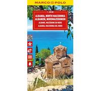 MARCO POLO Reisekarte Albanien, Nordmazedonien 1:450.000: Kosovo - Straßenkarte und Autokarte mit sehenswerten Strecken, Highlights und digitaler Erweiterung (Marco Polo Maps)
