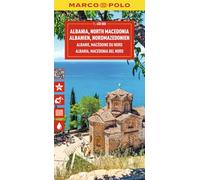 Marco Polo – Mapa Albania y Macedonia N. 1:450.000 – Kosovo, carreteras, rutas y ampliación digital