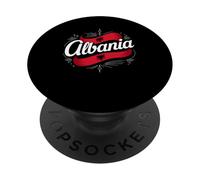 Albania Double Headed Eagle National Pride PopSockets PopGrip Adhesivo