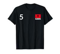 Albania Número 5 Bandera Nacional Patrimonio País Camiseta