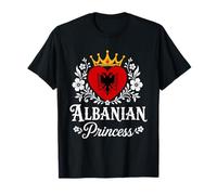 Albanian Princess Albania Flag Proud Albanian Girl Camiseta