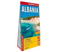 Albanie 1/280.000 (carte grand format laminée). Albania (Carte Laminée Routière et Tour)