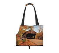 Albany Covered Bridge Print - Bolsa transportadora para cachorros, mascotas, perros, perros pequeños, gatos y conejos