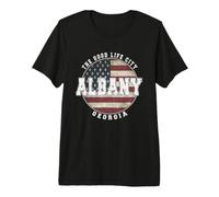 Albany Georgia, Bandera Americana Vintage Camiseta Premium