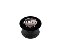 Albany Georgia, Bandera Americana Vintage PopSockets PopGrip Adhesivo