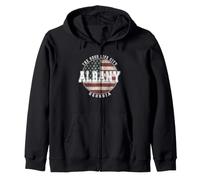 Albany Georgia, Bandera Americana Vintage Sudadera con Capucha
