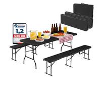 Albatros International Albatros - Juego de 2 bancos y 1 mesa de cerveza para hasta 10 personas