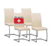 Albatros Silla Cantilever Murano Set de 4 sillas Beige, SGS Probado