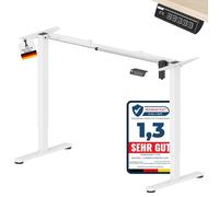 Albatros UP30, Estructura de Escritorio Ajustable en Altura, eléctrica para Oficina en casa, Estructura de Mesa Estable, Trabajar de pie y Sentado, Blanco