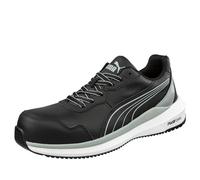 Albatros Zoom Black Low S3S ESD FO HRO SR Zapatillas de seguridad ligeras para hombre, antideslizantes, sin metal, tapa de fibra de vidrio, zapatos de trabajo, Negro , 44 EU
