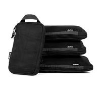Albatross Cubos de compresión para maletas y mochilas, hechos de tela reciclada (juego de 4 unidades, negro)