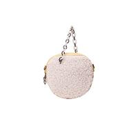 ALBEE, Bolso con piel de peluche para Mujer, beige