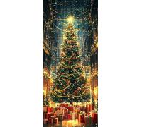 Albero Di Natale Dipingere con i Numeri Adulti, Misura XXL 50x150cm,Vista Paint by Numbers Kit Principianti Con 3 Penne, Kit Fai Da Te, Hobby Creativi Adulti Regalo Decorazioni, (Senza Cornice) P0M-94